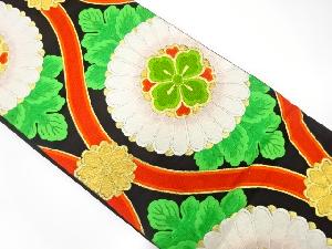 アンティーク　花立涌模様織出し袋帯（着用可）